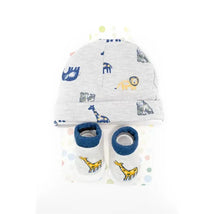 Little Me Giraffe Baby Socks Booties & Baby Hat Set Image 1