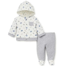 Little Me Jaunty Jungle Hoodie Set Heather Grey Image 1