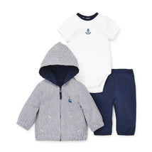 Little Me - Sails 3 Pc Jacket Set, Blue Image 1