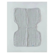 Little Unicorn - Cotton Muslin Burp Cloth, Grey Stripe Image 1