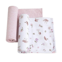 Living Textiles - 2Pk Jersey Swaddle, Mushroom House Image 1