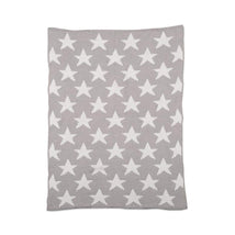 Living Textiles Chenille Baby Blanket - Grey Stars Image 1