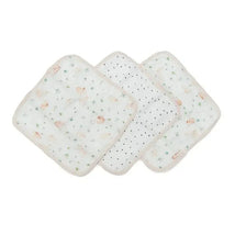 Loulou Lollipop - 3Pk Washcloth Set, Bunny Meadow Image 1