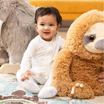 Magnetic Me - Baby Cotton White Safari Footie Image 1