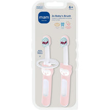 Mam - 2Pk Baby Toothbrush Pink, 6M Image 1