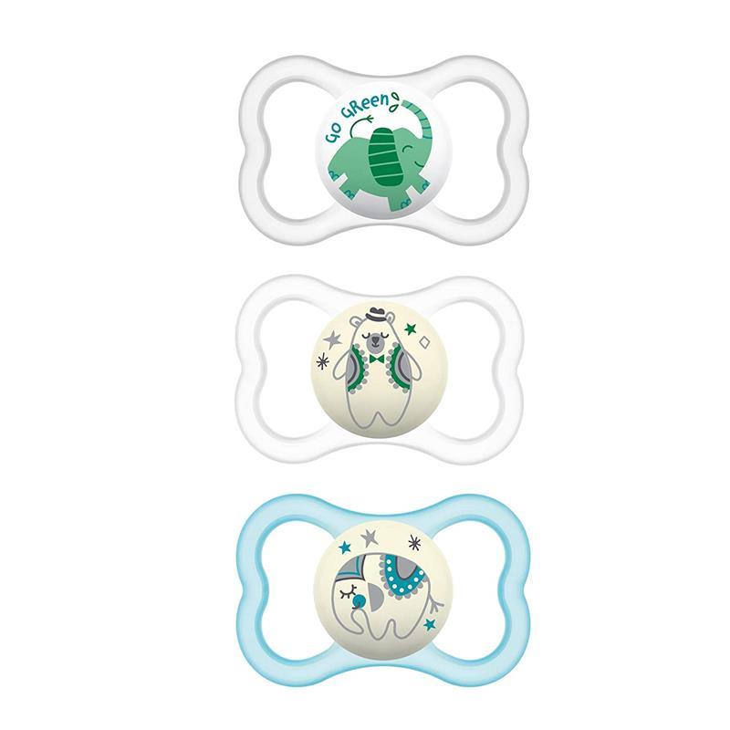Mam Air Day/Night 16M-36M 3-Pack Pacifiers in Green