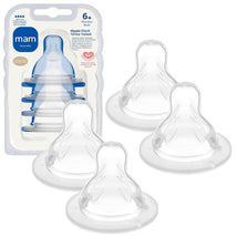 MAM 4Pk Baby Bottle Nipples Extra Fast Flow Size 4, 6M Image 1