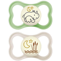 Mam - 2Pk Air Night Pacifiers Unisex, Colors May Vary, 6/16M Image 1