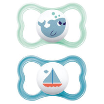 Mam - 2Pk Air Pacifiers Sensitive Skin Boy, 6/16M Image 1
