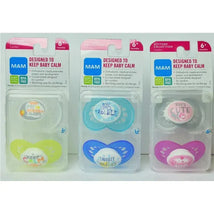 Mam Attitude Pacifiers 6M+ 2Pk Pink/Blue/Green Image 1