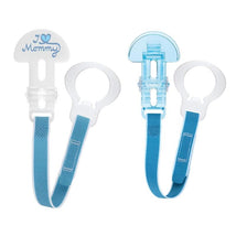 Mam - 2Pk Clips for Pacifiers with Fasteners and Flexible Rings Boys, Designs May Vary Image 1