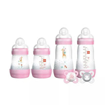 Mam Feed & Soothe Bottle Gift Set, Assorted Girl Colors - 6pc Image 1