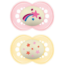 Mam - 2Pk Original Night Pacifiers, Glows in The Dark, 6/16M Image 1