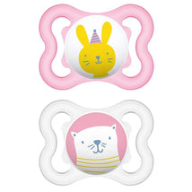 Mam - 2Pk Mini Air Sensitive Skin Pacifier & Sterilizing Case 0/6M, Assorted Image 1
