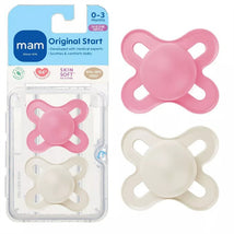 MAM Original Start Pacifier Matte Non-Deco Girl 2 Pack 0-3 Months Image 1
