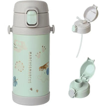 Marcus & Marcus - Straw & Spout Insulated Water Bottle, Olive Green Image 1