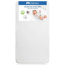 Million Dollar Baby - DaVinci Deluxe Coil Waterproof MINI Crib Mattress in White Image 1