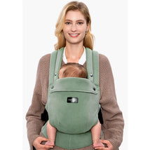 Momcozy - Baby Carrier With Natural Cotton Linen, Sage Green Image 1