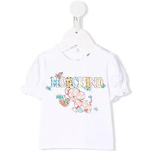 Moschino Baby - Girl Puffy T-Shirt With Elephant, Yellow Image 1