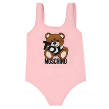 Moschino Baby - Girl Toy Bear Logo Print Swimsuit In Gift Box Pink Image 1