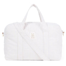Moschino Baby - Striped Diaper Bag With Bear Patch Changing Mat Beige Image 1