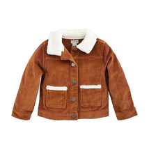 Mud Pie - Baby Brown Cord Sherpa Jacket Image 1