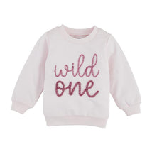 Mud Pie - Children's Girl One Terry Pullover; 12/18M Pink Image 1