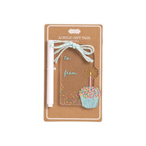 Mud Pie Cupcake Acrylic Birthday Tag Sets Image 1