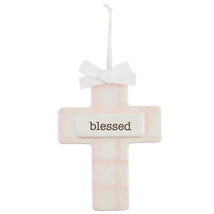 Mud Pie - Pink Ceramic Keepsake Cross Image 1