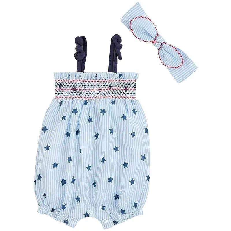 Mud Pie Printed Seersucker Baby Romper - Main Image