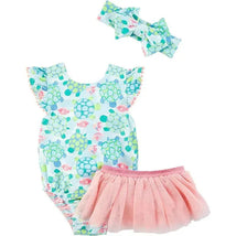 Mud Pie - Turtle/Stripe Reversible Swimsuit & Tutu Set Image 1