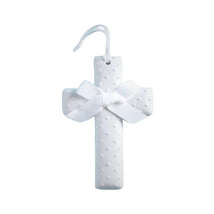 Mud Pie White Dots Ceramic Crosses Image 1