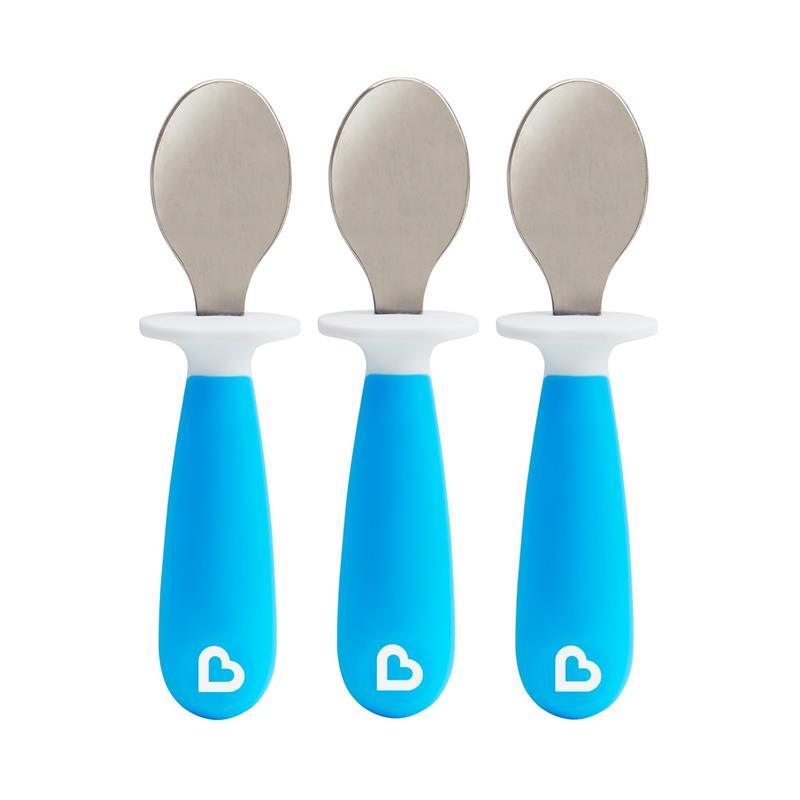 Munchkin - Raise 3pk Toddler Spoons, Blue