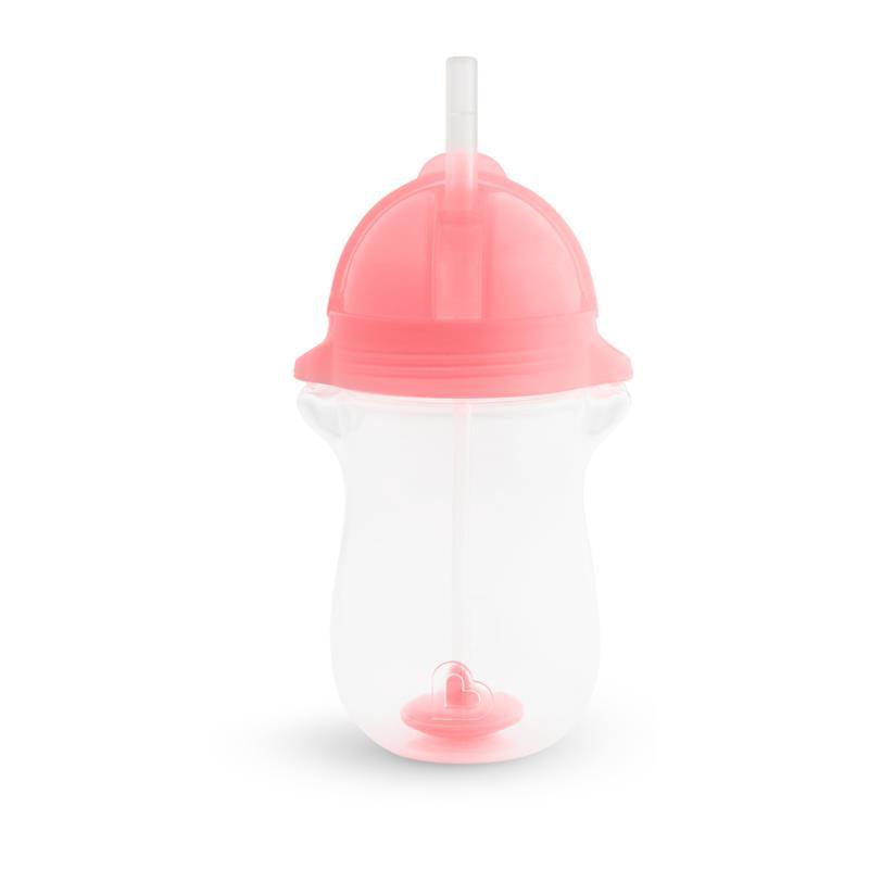 Munchkin Any Angle Click Lock Weighted Flexi Straw Trainer Cup, 7 Ounce,  Orange 