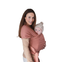 Mushie 100% Organic Cotton Baby Wrap Carrier - Cedar Image 1