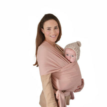 Mushie 100% Organic Cotton Baby Wrap Carrier - Blush Image 1