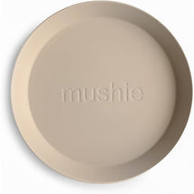 Mushie Silicone Round Plate Dinnerware Set 2 Pack - Vanilla Image 1