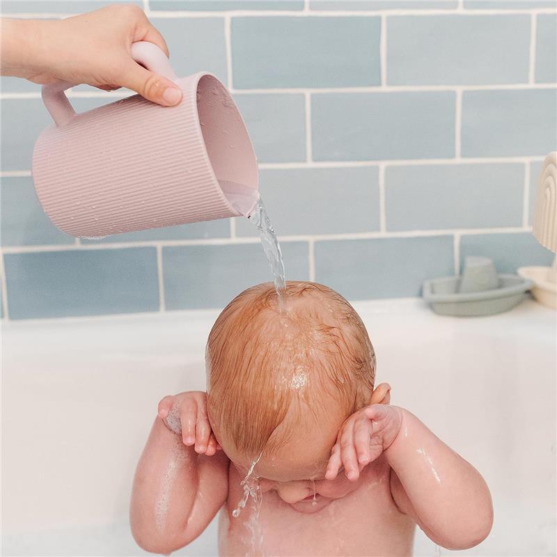 Mushie - Baby Bath Rinse Cup, 100% Food Grade Silicone, Wash Rinser Cup For Kids, Cambridge Blue Image 9
