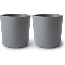 Mushie Silicone Dinnerware Cup Set 2 Pack - Smoke Image 1