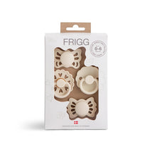 Mushie FRIGG Baby's First Pacifier Set 0-6 Months - Floral Heart Cream 4-Pack Image 1