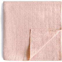 Mushie Muslin Swaddle Blanket - Blush Image 1