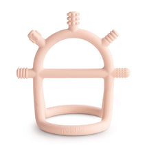 Mushie Silicone No-Drop Sensory Teether - Blush Image 1