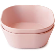 Mushie Silicone Square Bowl Dinnerware Set 2 Pack - Blush Image 1