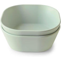 Mushie Silicone Square Bowl Dinnerware Set 2 Pack - Sage Image 1