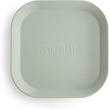 Mushie Silicone Square Plate Dinnerware Set 2 Pack - Sage Image 1