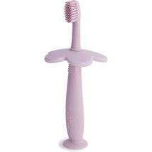 Mushie Silicone Flower Training Toothbrush - Soft Lilac Image 1