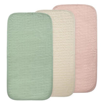 Mushie - Waterproof Changing Pad Liners, 100% Organic Cotton, Set of 3, Blush Combo Image 1