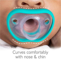 Nanobebe - Baby Pacifiers 0-3 Month, Orthodontic, Award Winning 100% Silicone BPA Free, 2Pk Clay Image 2