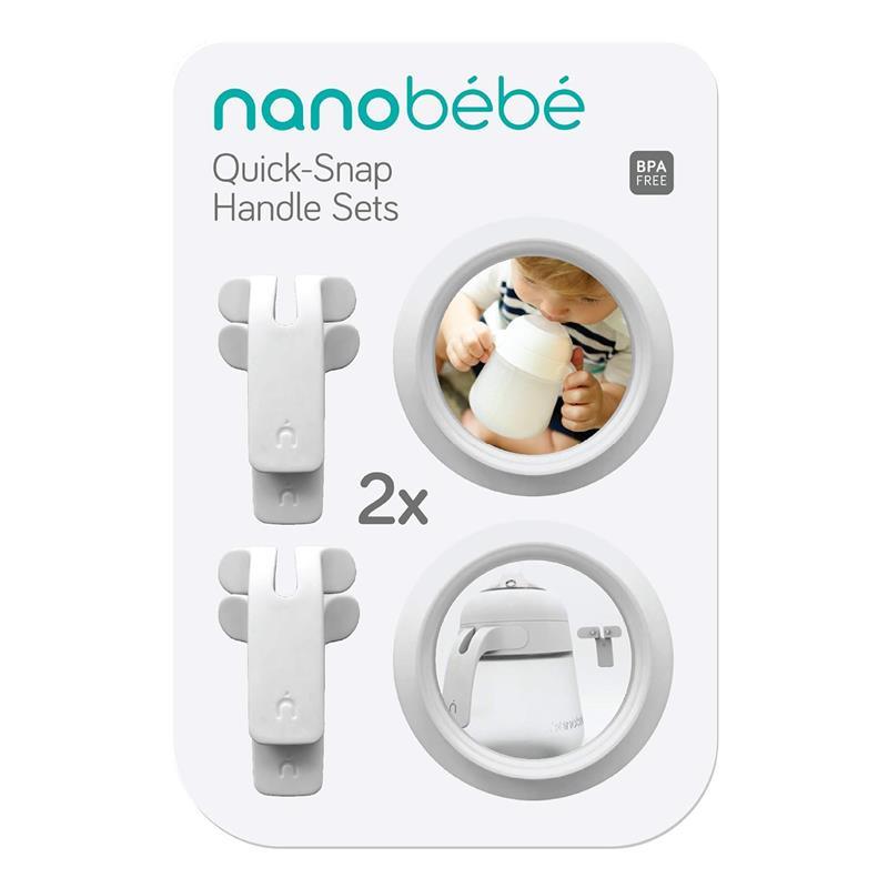 Nanobebe - Quick Snap Handle Sets for Flexy Silicone Baby Bottle, 2-Pack Grey Image 4