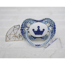 Neonilla Crystal Pacifier With Elite Crown Blue Bling Dummy Image 1